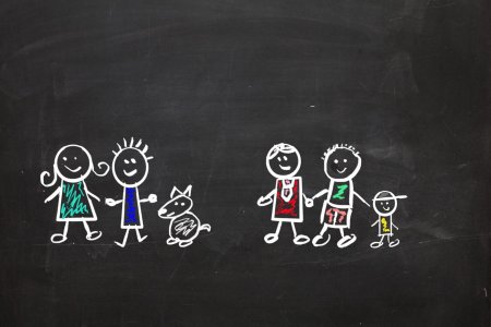 Рисунки мелом на доске