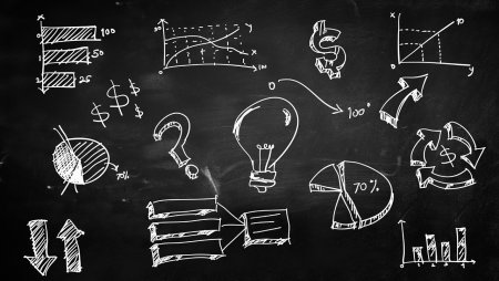 Рисунки мелом на черном фоне