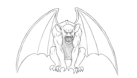 Горгулья рисунок