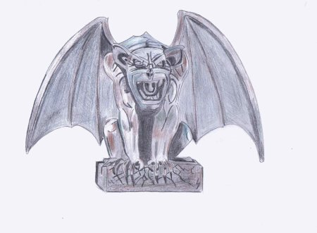 Горгулья карандашом