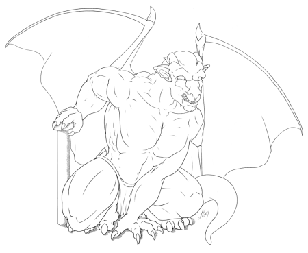 Горгулья карандашом