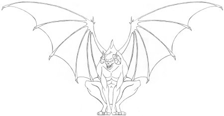 Горгулья раскраска