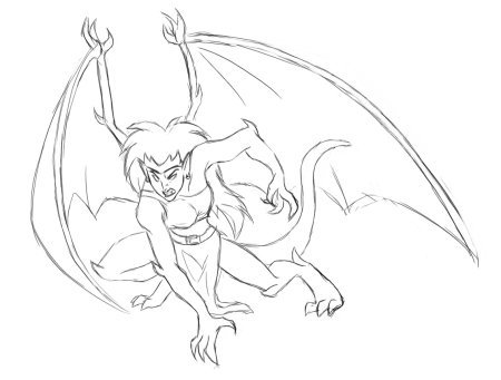 Горгулья карандашом