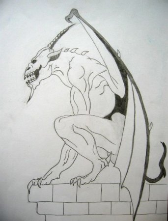 Горгулья раскраска