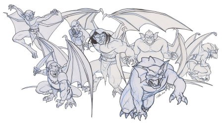 Горгулья рисунок легкий