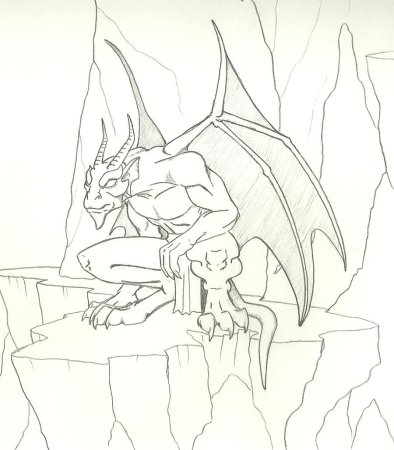 Голиаф Горгулья рисунок