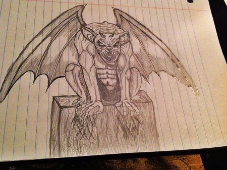 Горгулья эскиз Готика