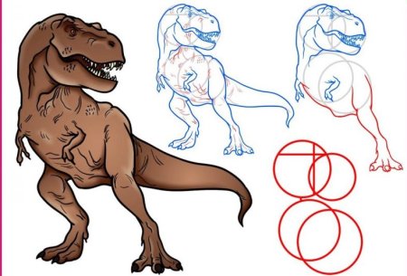 Уроки рисования динозавров