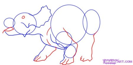 Нарисовать голову динозавра