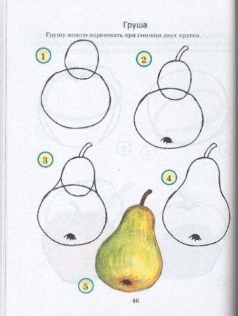 Схемы рисования фруктов для детей