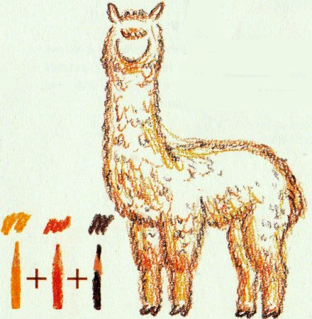 Альпака рисунок изо