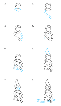 Рисование эльфов пошагово