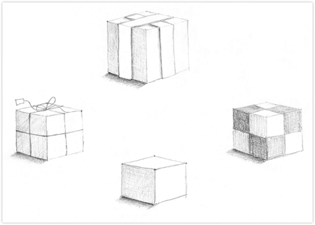Кубик рисунок поэтапно (45 фото)