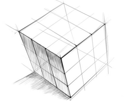 3д кубик карандашом