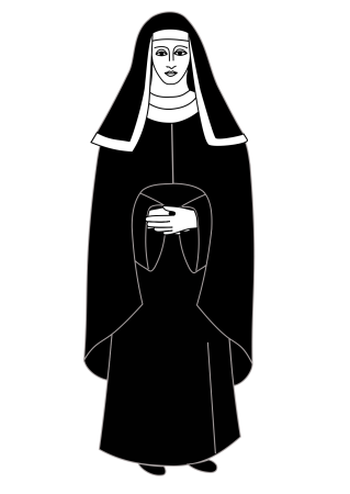Монахиня рисунок