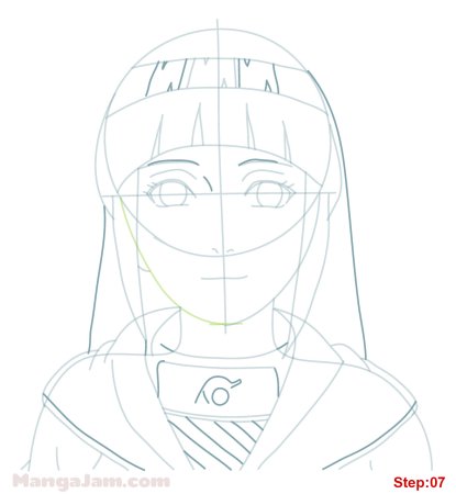 Как нарисовать хинату Хьюго