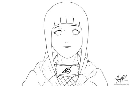 Аниме раскраска Хината Хьюга