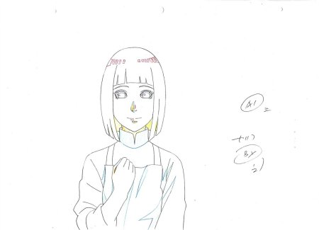 Хината Хьюга на зелёном фоне для видеомонтажа