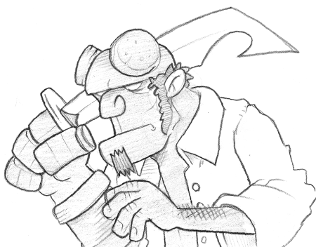 Хеллбой рисунок карандашом простой