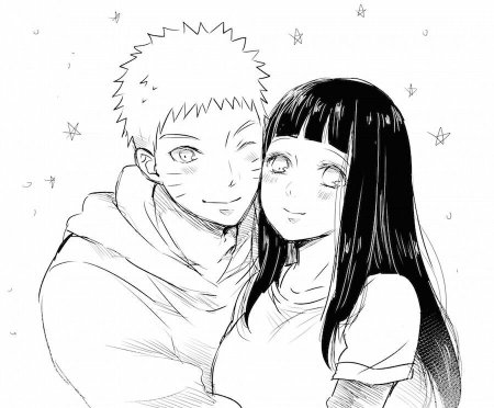 Раскраски Наруто Хината Хьюга