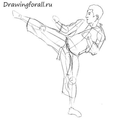 Скетч каратист