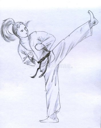 Каратист рисунок
