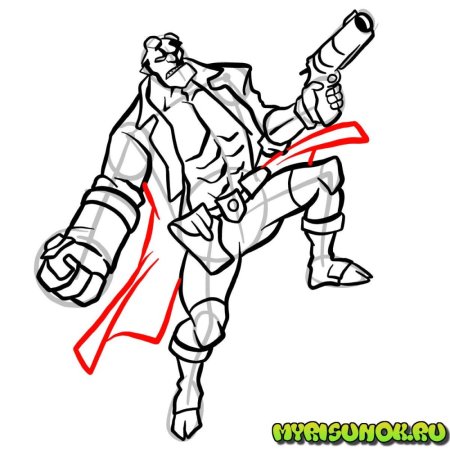 Хеллбой карандашом