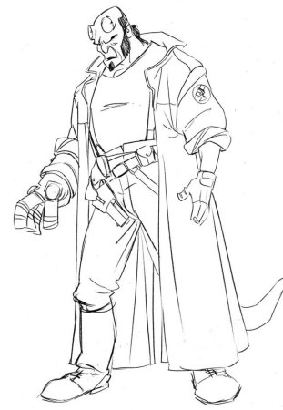 Хеллбой раскраска