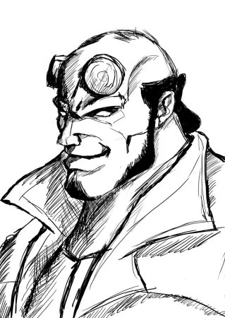 Хеллбой рисунок