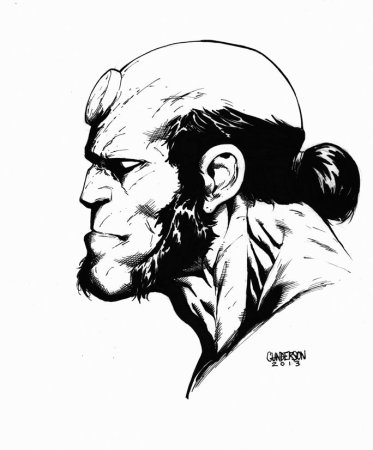 Хеллбой для срисовывания