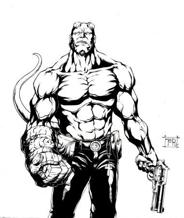 Разукрашка Хеллбой