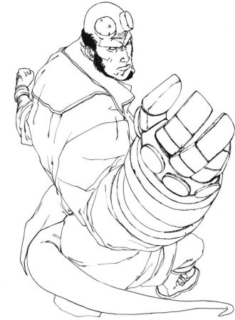 Хеллбой рисунок карандашом