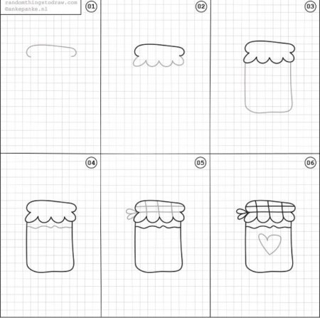 Кружка построение карандашом