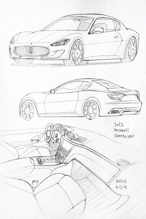 Мазеоати Грант Туризмо чертеж