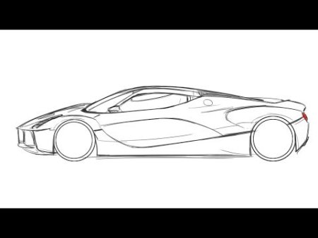 Феррари карандашом для начинающих