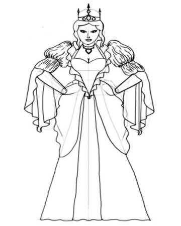 Раскраска о мертвой царевне и семи богатырях