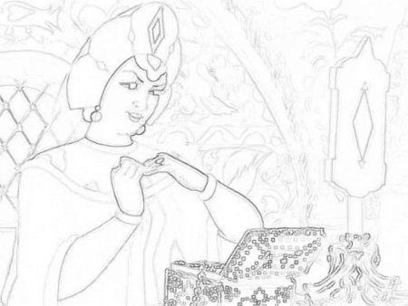 Сказка о мёртвой царевне и семи богатырях раскраска