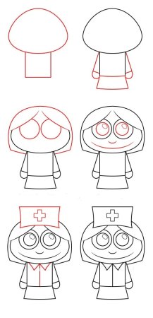 Пошаговое рисование доктора