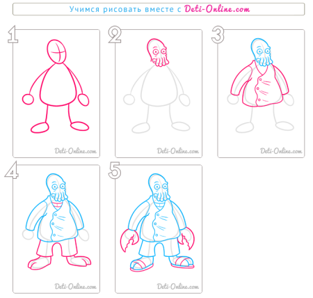 Поэтапное рисование доктора