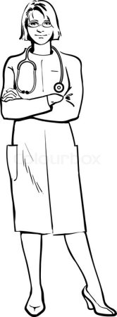 Раскраска врача человека
