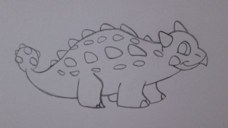 Анкилозавр рисовать