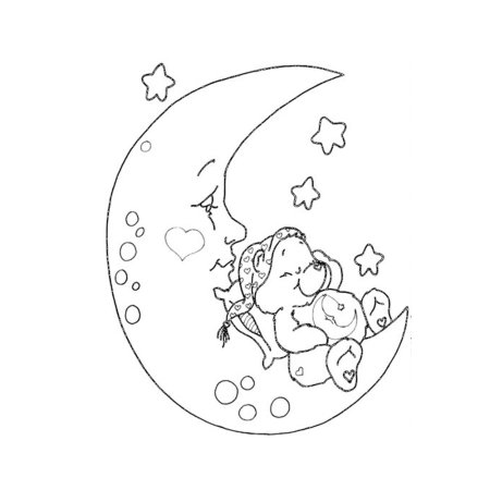 Колыбельная картинка раскраска