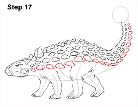 Анкилозавр раскраска для детей