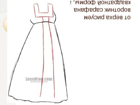 Трафарет сарафана русского народного