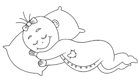 Спит раскраска