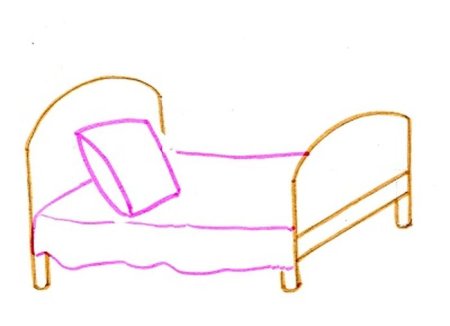 Кровать карандашом для детей