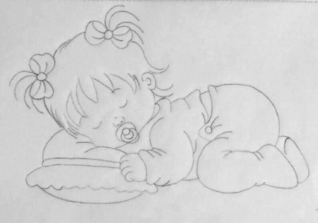 Новорожденный ребенок раскраска