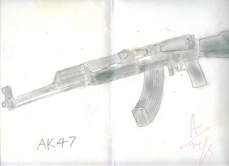 Автомат м4а4 чертеж
