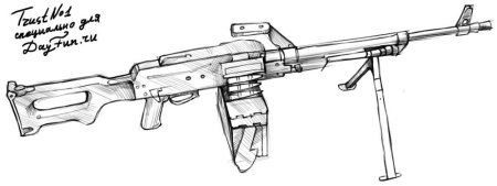 АК 47 сбоку чертёж