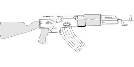Раскраски калаша из КС го